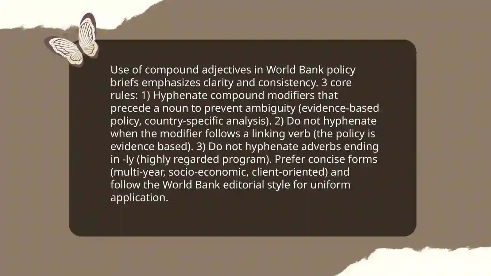 The World Bank. Compound adjectives 4