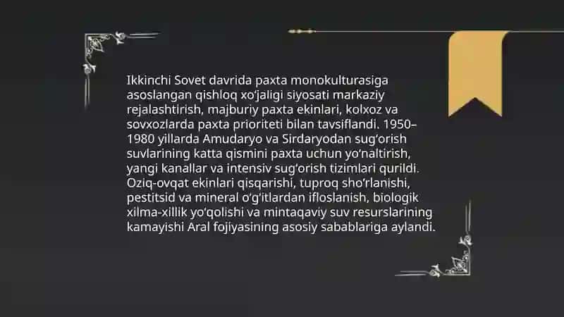 Orol fojiyasi sabablar va xulosalar 4