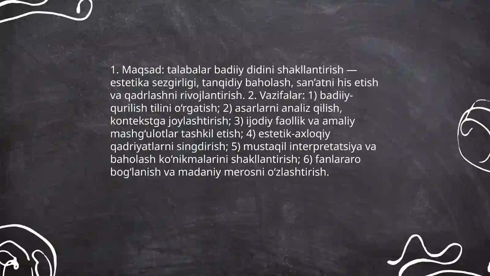 Talabalarning badiiy madaniyati asoslarini badiiy shakllantirish mazmuni 4