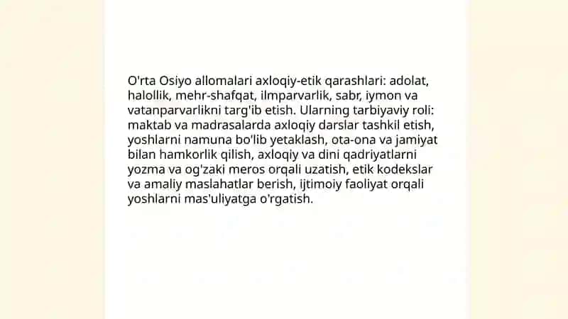 Oʻrta Osiyo allomalari ilmiy merosi 4