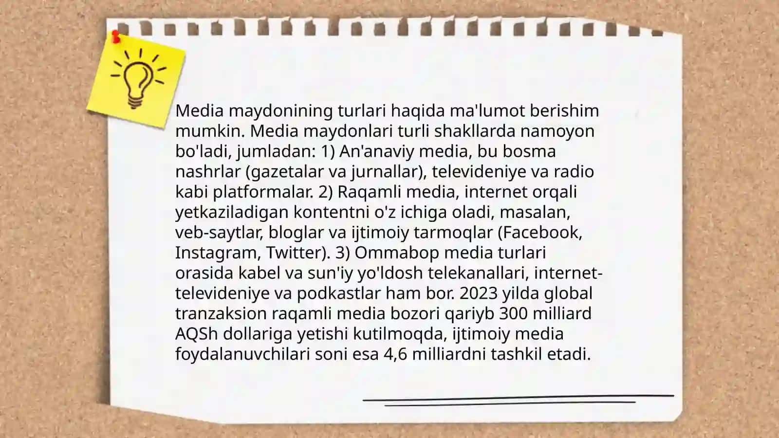 Media maydon tuzilishi va tasviri 4