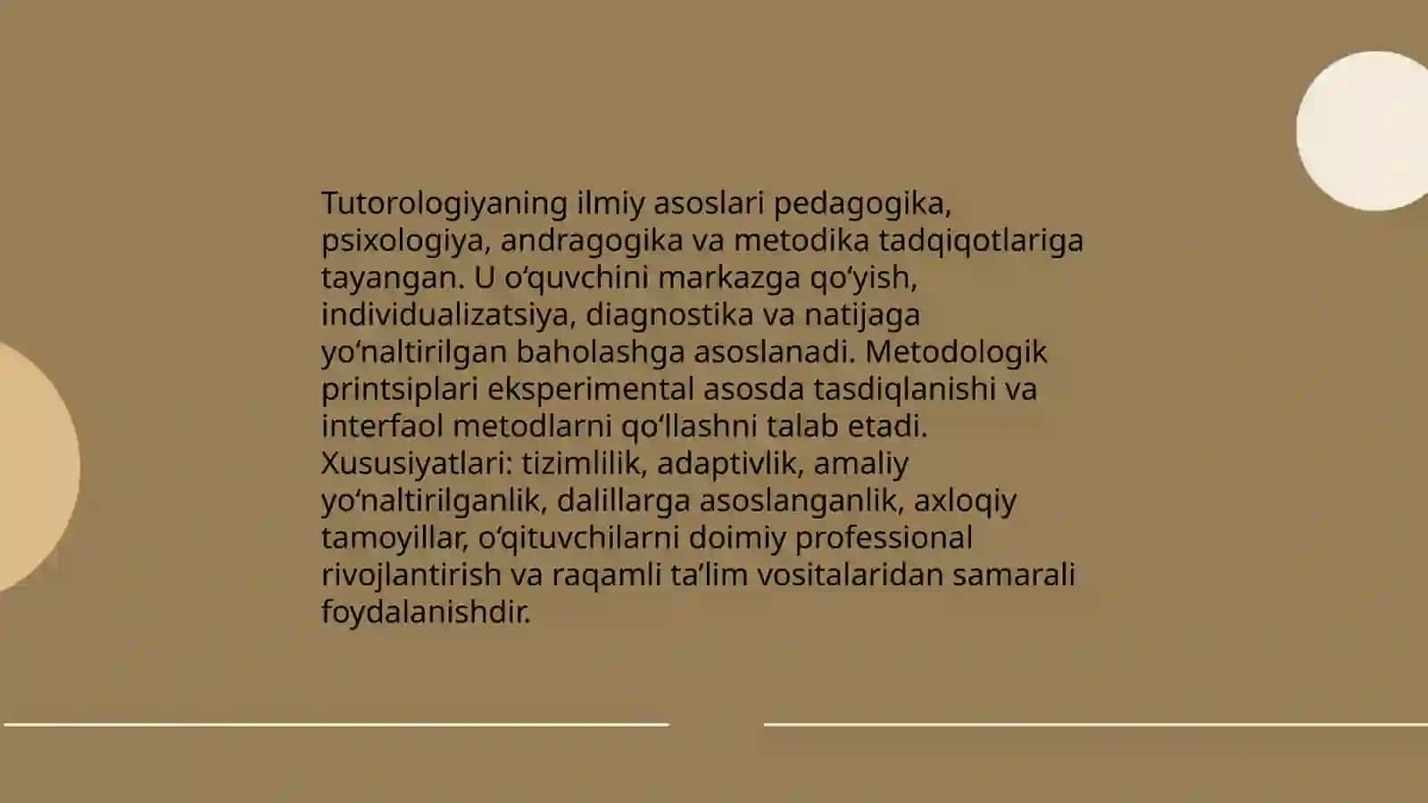 Tutorologiya fani haqida tushunchasi 4