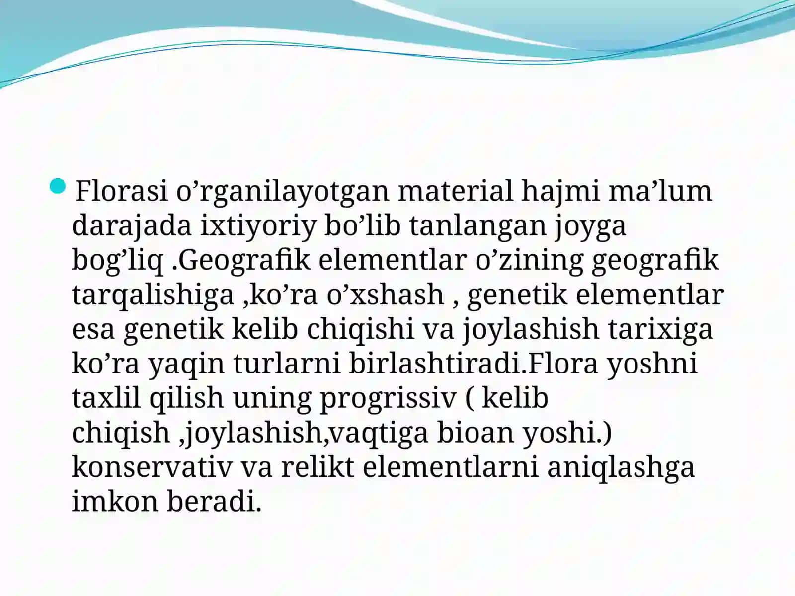 Flora tiplari va tavsifi 4
