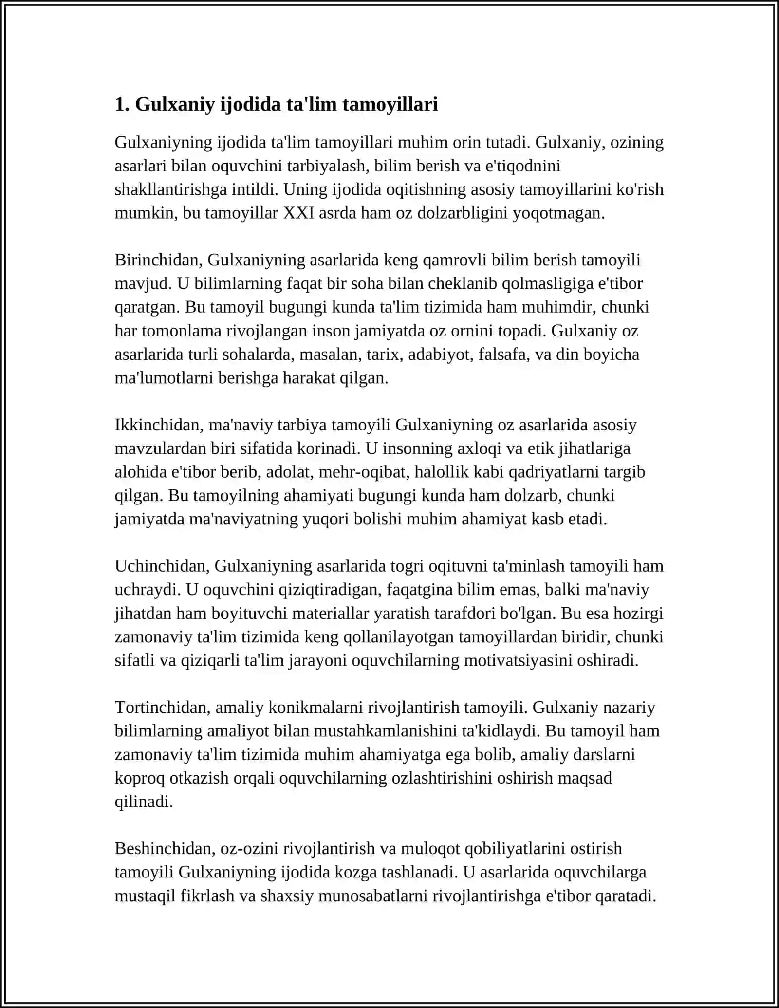 GULXANIY IJODIDA TA'LIM TARBIYA MASALALARI 4