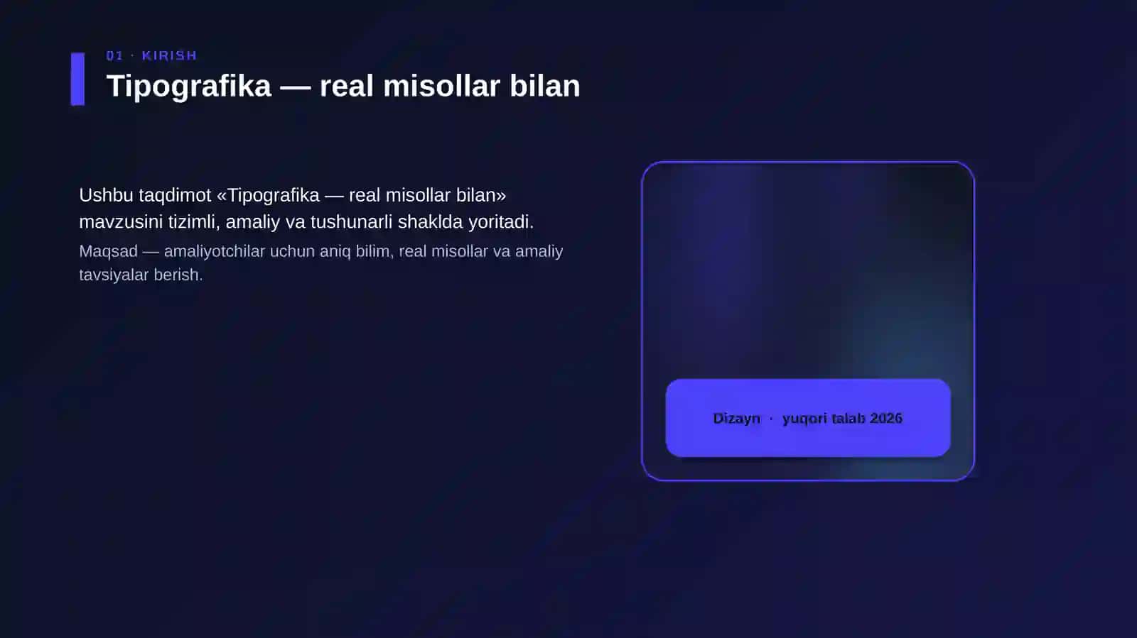 Tipografika — real misollar bilan 4