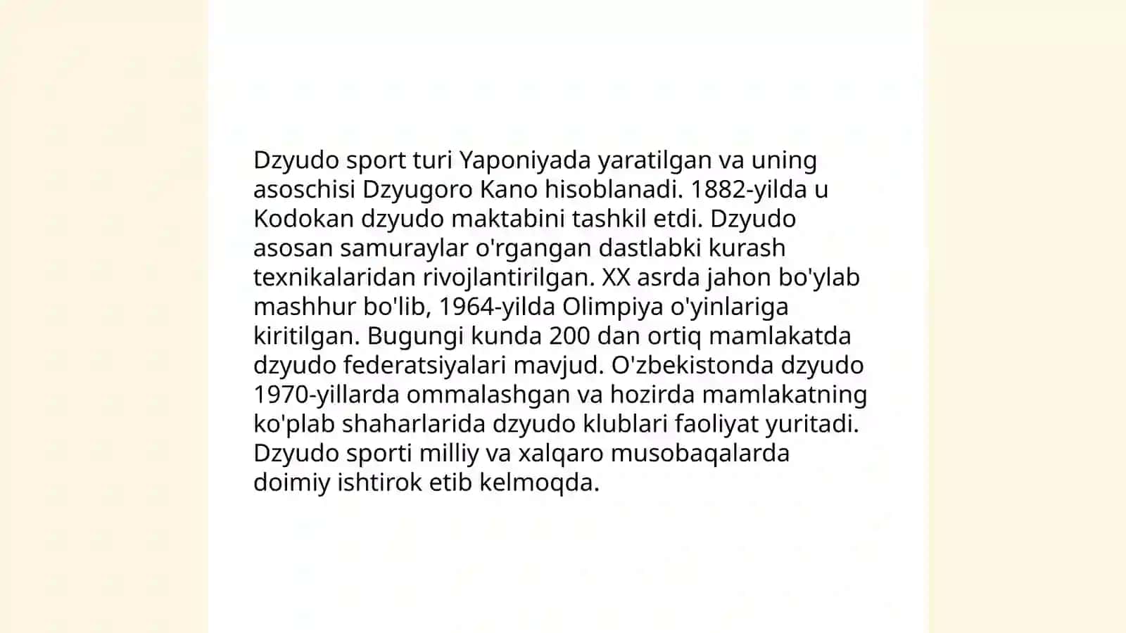 Dzyu-do sporti tarixi va qoidalari 4