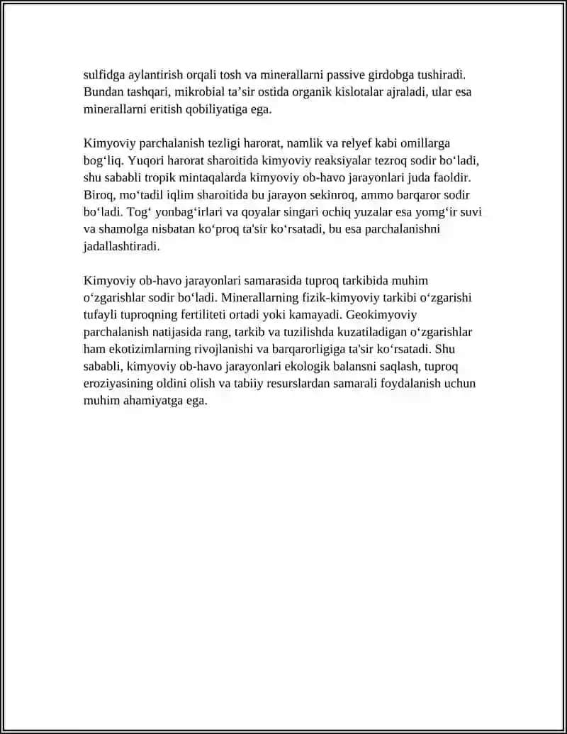 GEOKIMYOVIY JARAYONLAR 4