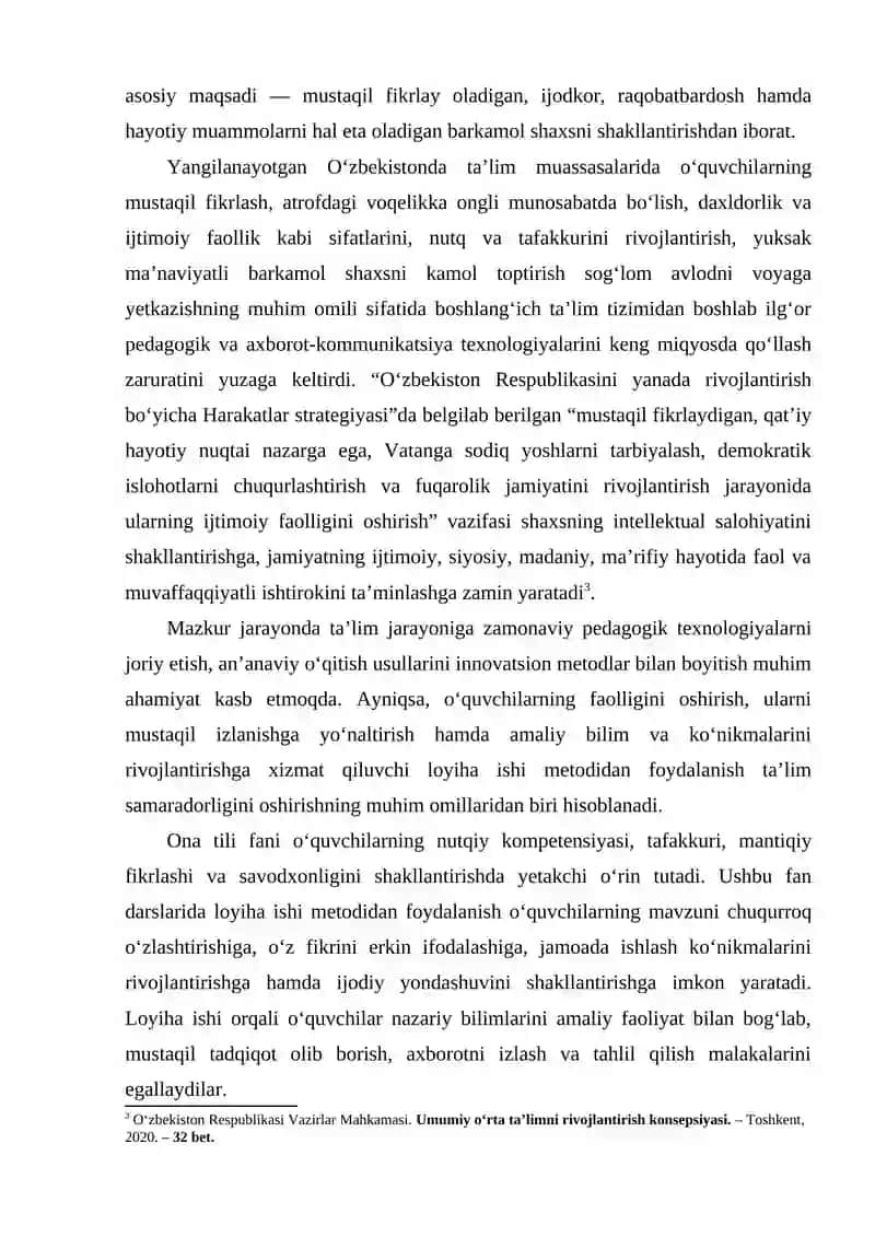 Ona tilini oʻqitish metodikasi fanidan 4