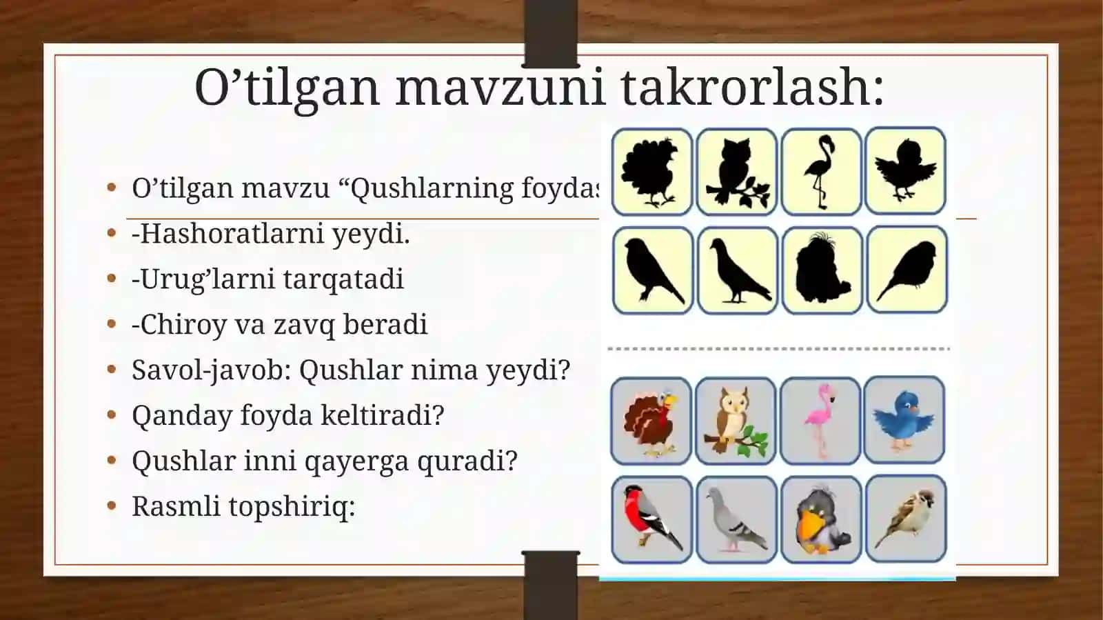 Yil fasllari. Oylar va haftalar 4