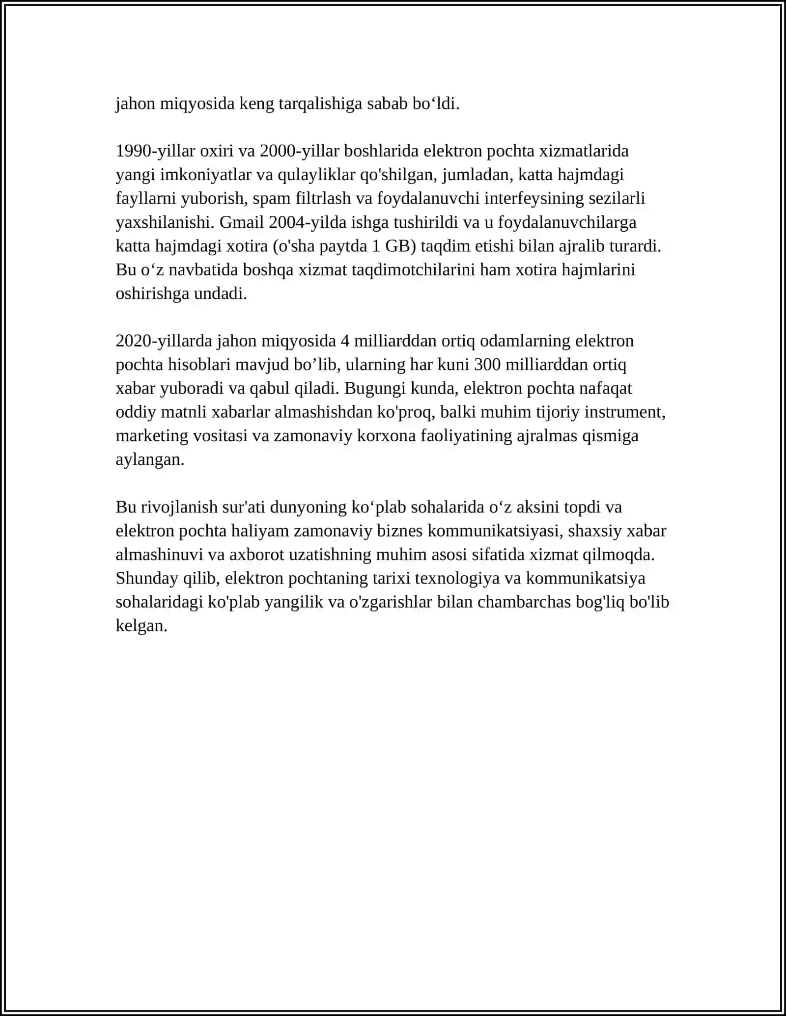 Elektron Pochta Muloqotlari 4