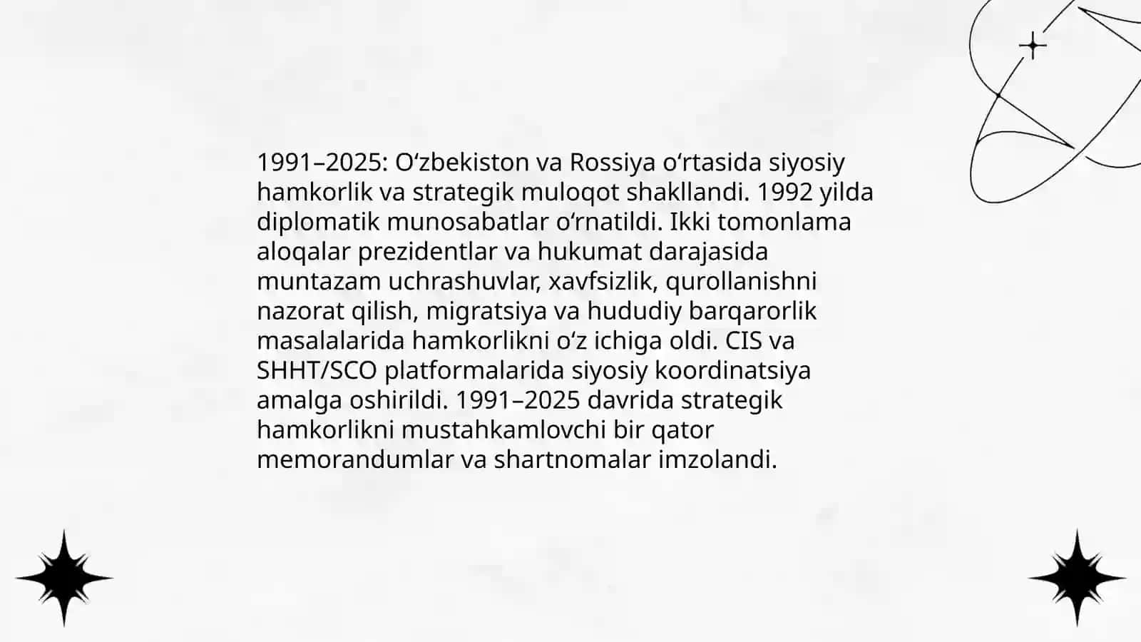 Oʻzbekiston bilan Rossiya 1991-2025-yillarda 4