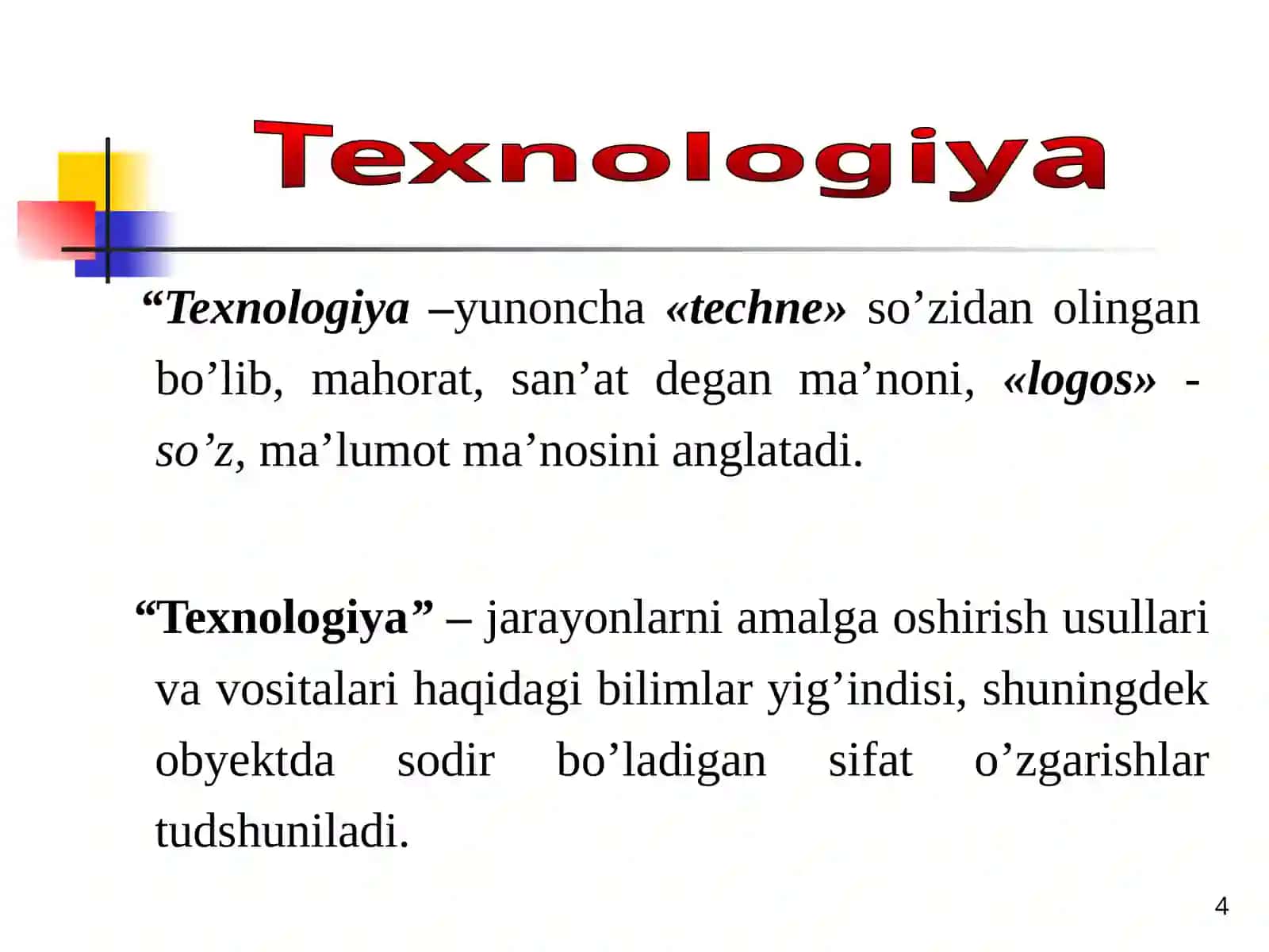 TA’LIM TEXNOLOGIYALARI”MODULI 4