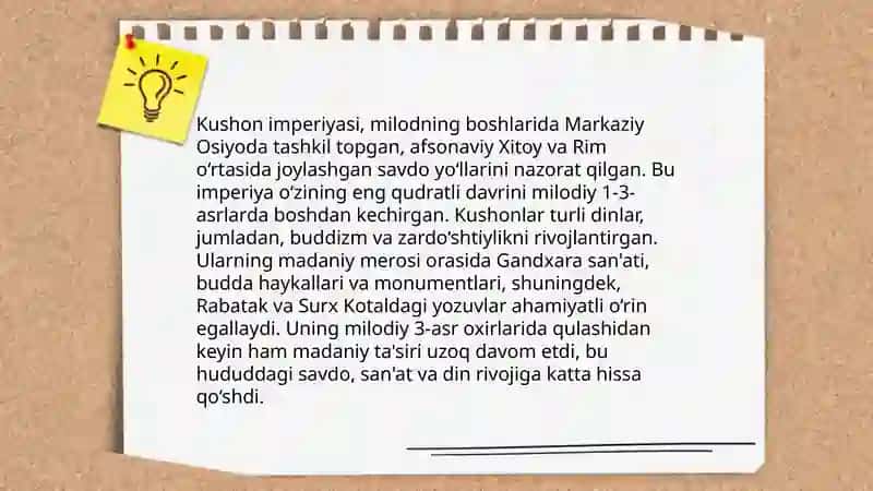 Òrta Osiyoning antik davr tarixiy -madaniy jarayonlari 4