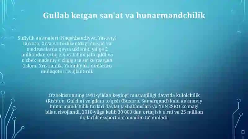 Oʻzbekistoning manaviy va madaniy taraqqiyoti 4