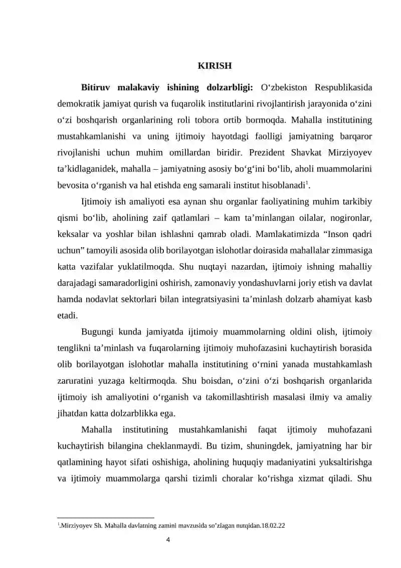O’ZINI O’ZI BOSHQARISH ORGANLARIDA IJTIMOIY ISH AMALIYOTI 4
