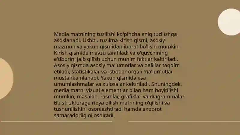 Media Matnning Ta'rifi 4