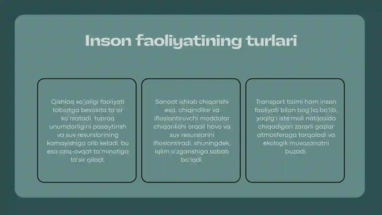 Inson Faoliyatining Tabiatga Ta'siri 4