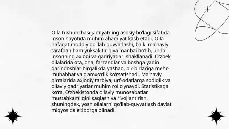 Oila va uning asosiy funksiyalarini shakllantirish 4