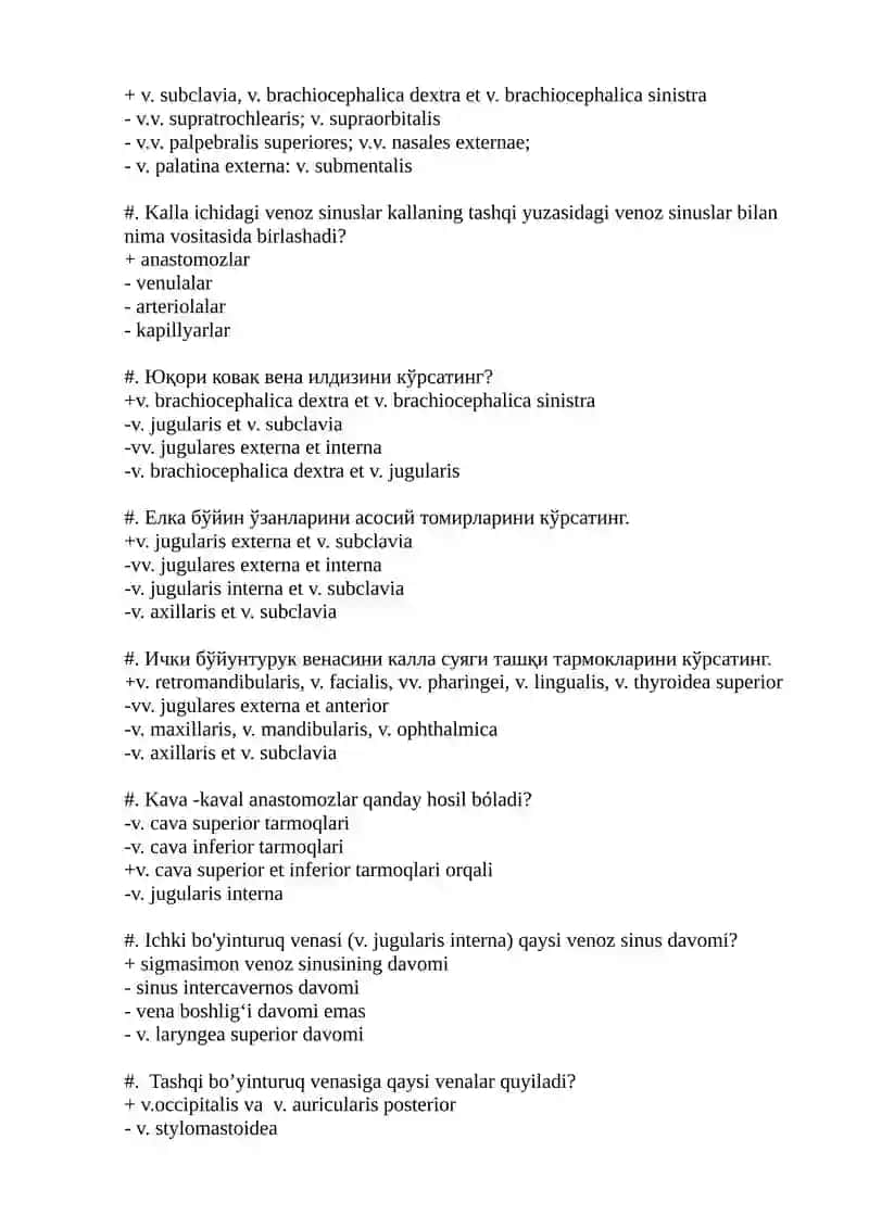 Sinuslar mavzusida test 4