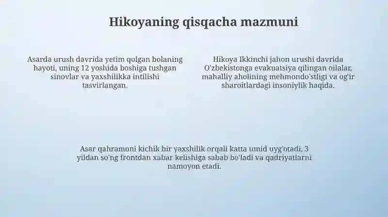 Odil Yoqubovning Yaxshilik hikoyasi 4