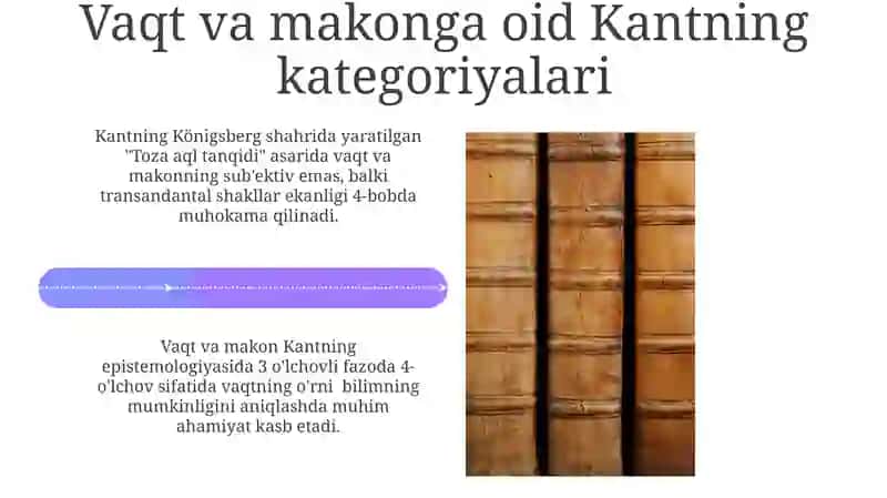 Kantning toza aqlining kategoriyalari 4