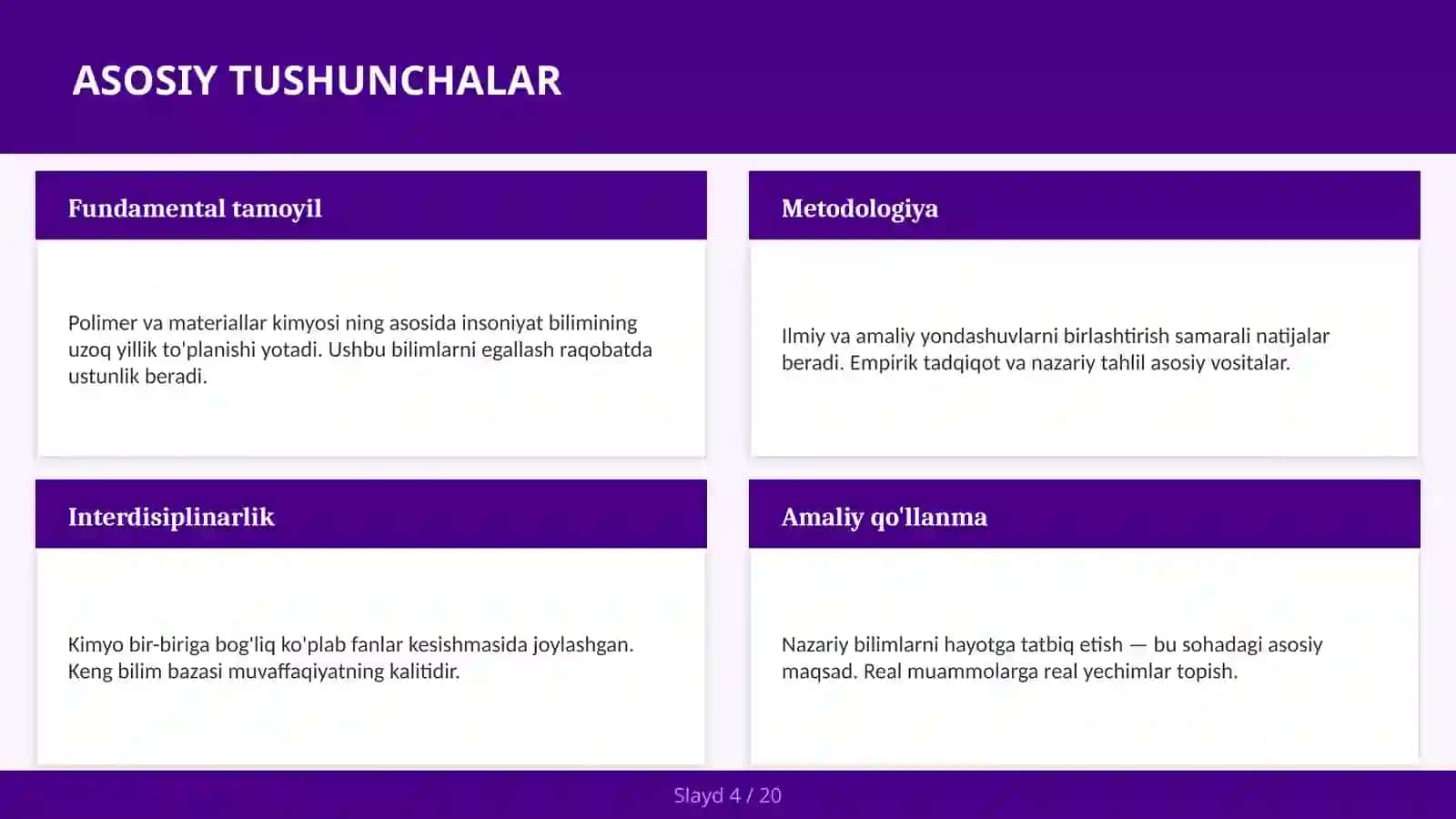 Polimer va materiallar kimyosi 4