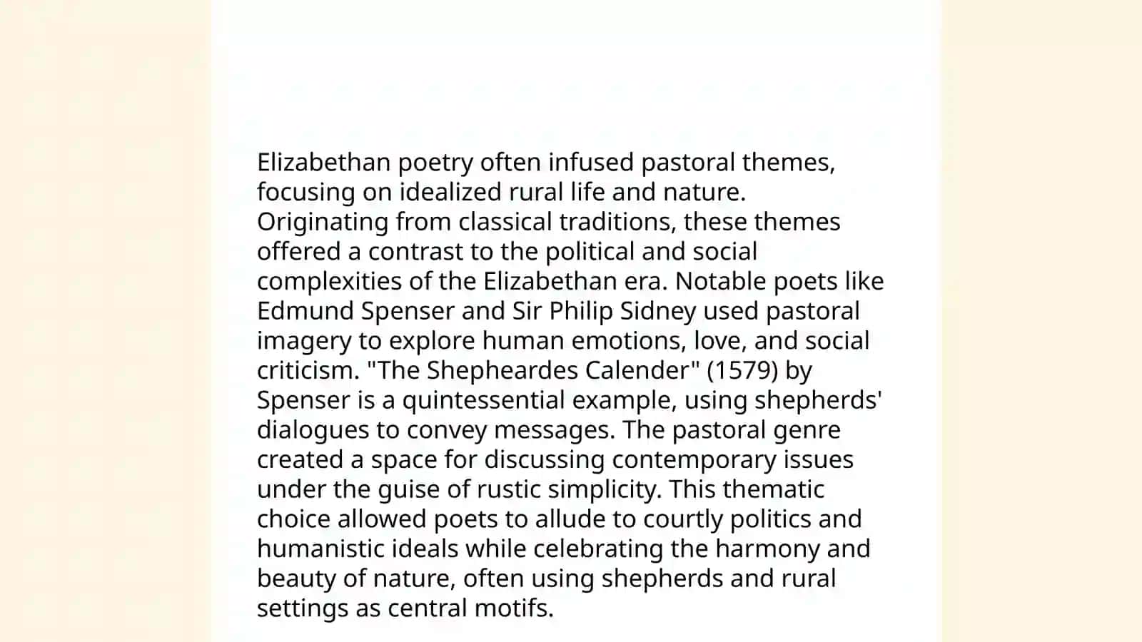 Elizabethan poetry, drama and fiction 4