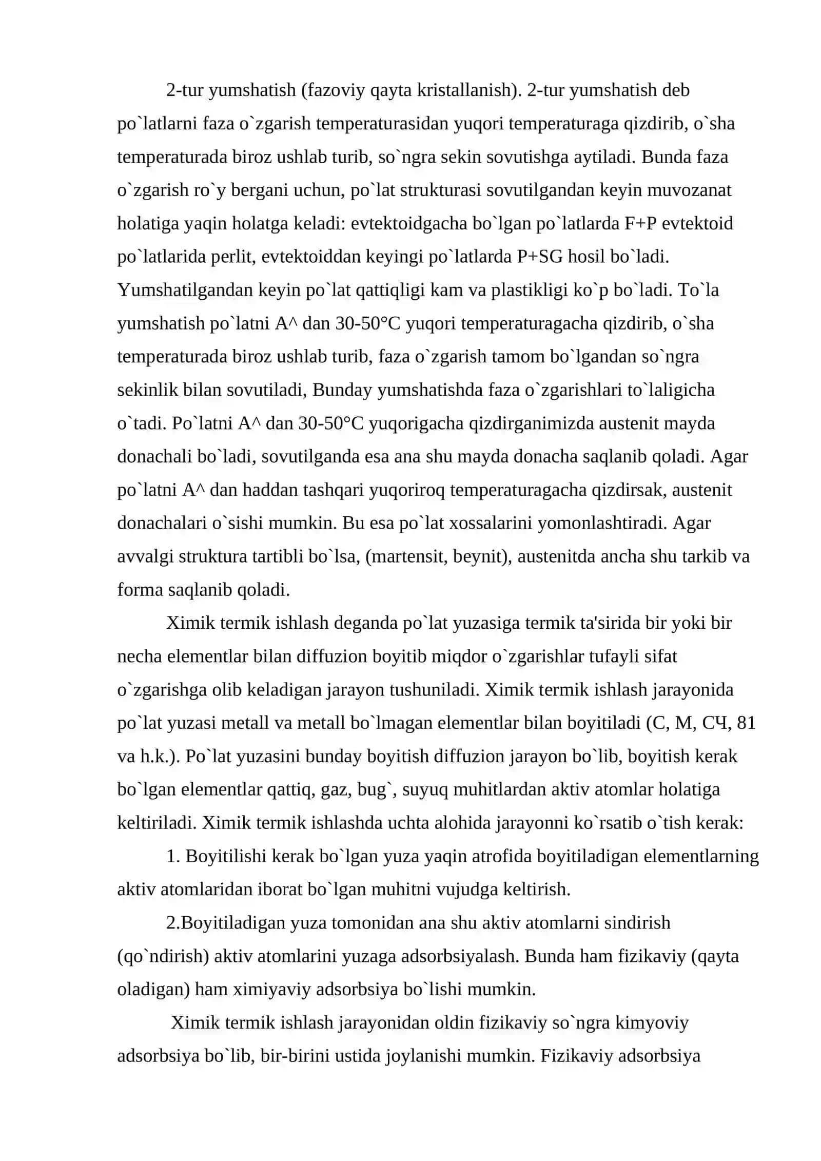 Termik ishlash beruvchi ETQlarni ishlaash rejimlari 4