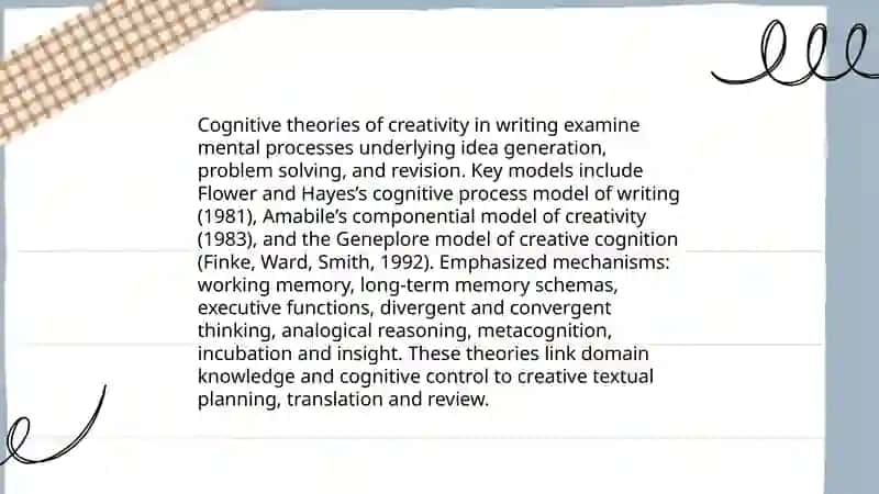 Theories and Creativity in writing 4