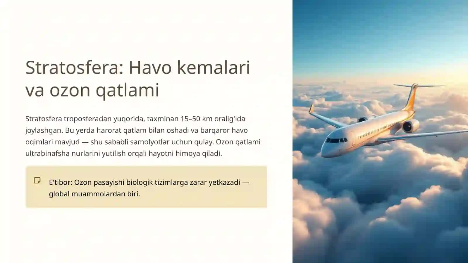 Atmosfera qavatlariga tarif 4