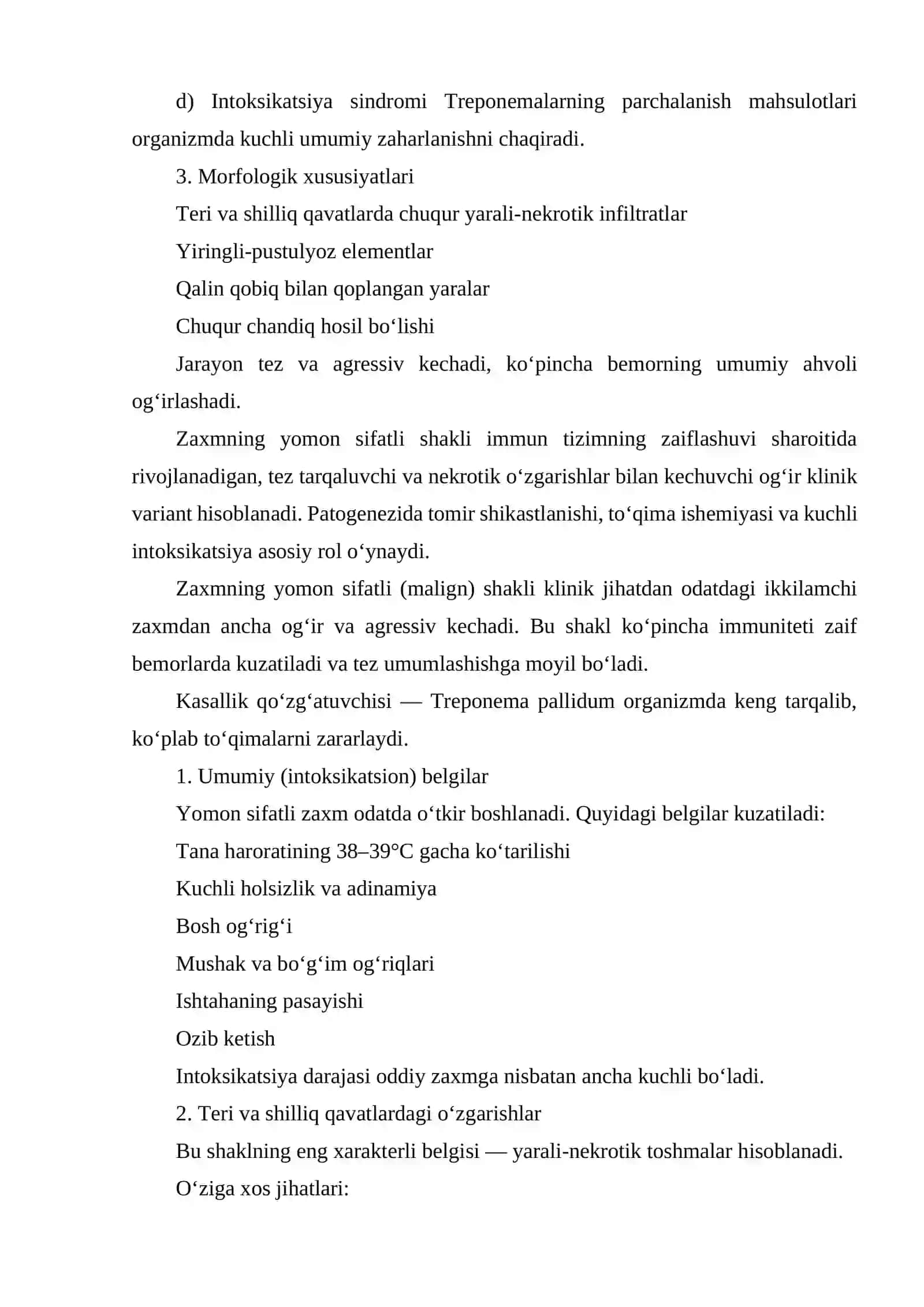 Zaxmning Yomon Sifatli Kechishi Haqida Tushuncha 4