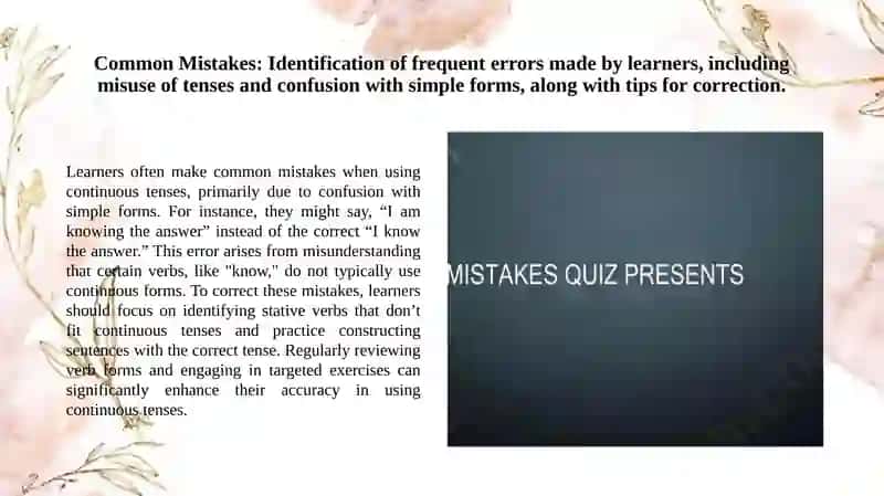 Socialising Continuous tenses 4