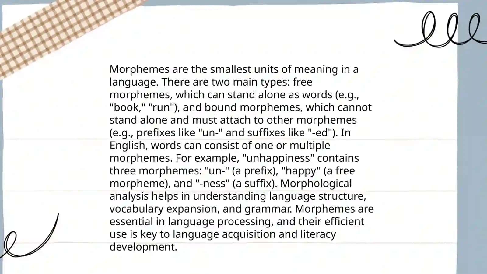 Morphological structure of of the word 4