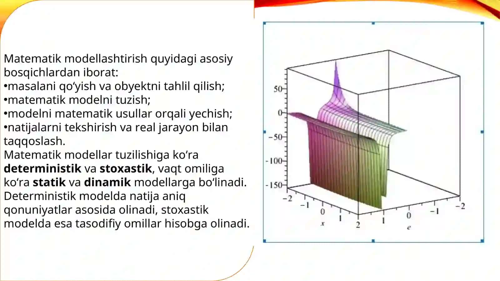 Matematik modellashtirishda Maple. 4
