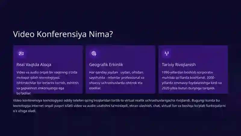 Video va veb konferensiya. Videokonferensiyaning jamiyatga taʼsiri 4