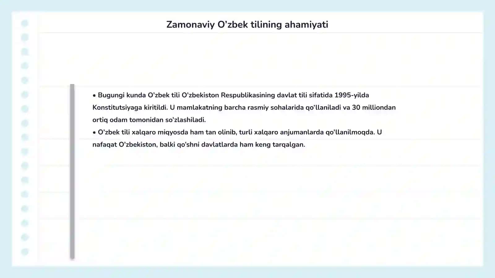 O’zbek tilining sohada qo’llanishi, bunda adabiy Til me’yorlariga rioya qilish 4