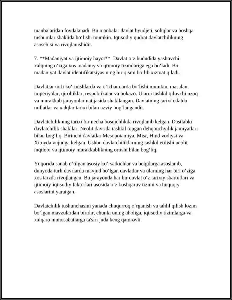 DAVLATCHILIK TUSHUNCHASI.MARKAZIY OSIYO HUDUDIDAGI ILK VA ANTIK DAVR DAVLATLARI 4