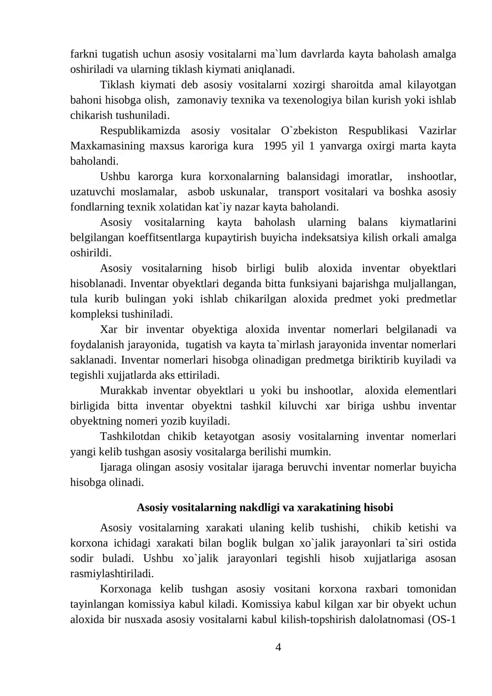 Asosiy vositalarni qayta baholash modeli 4