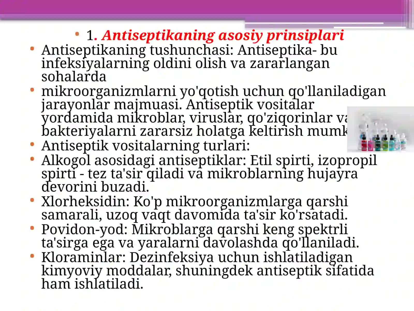 Antiseptika va Aseptika Asoslarini O'rganish 4