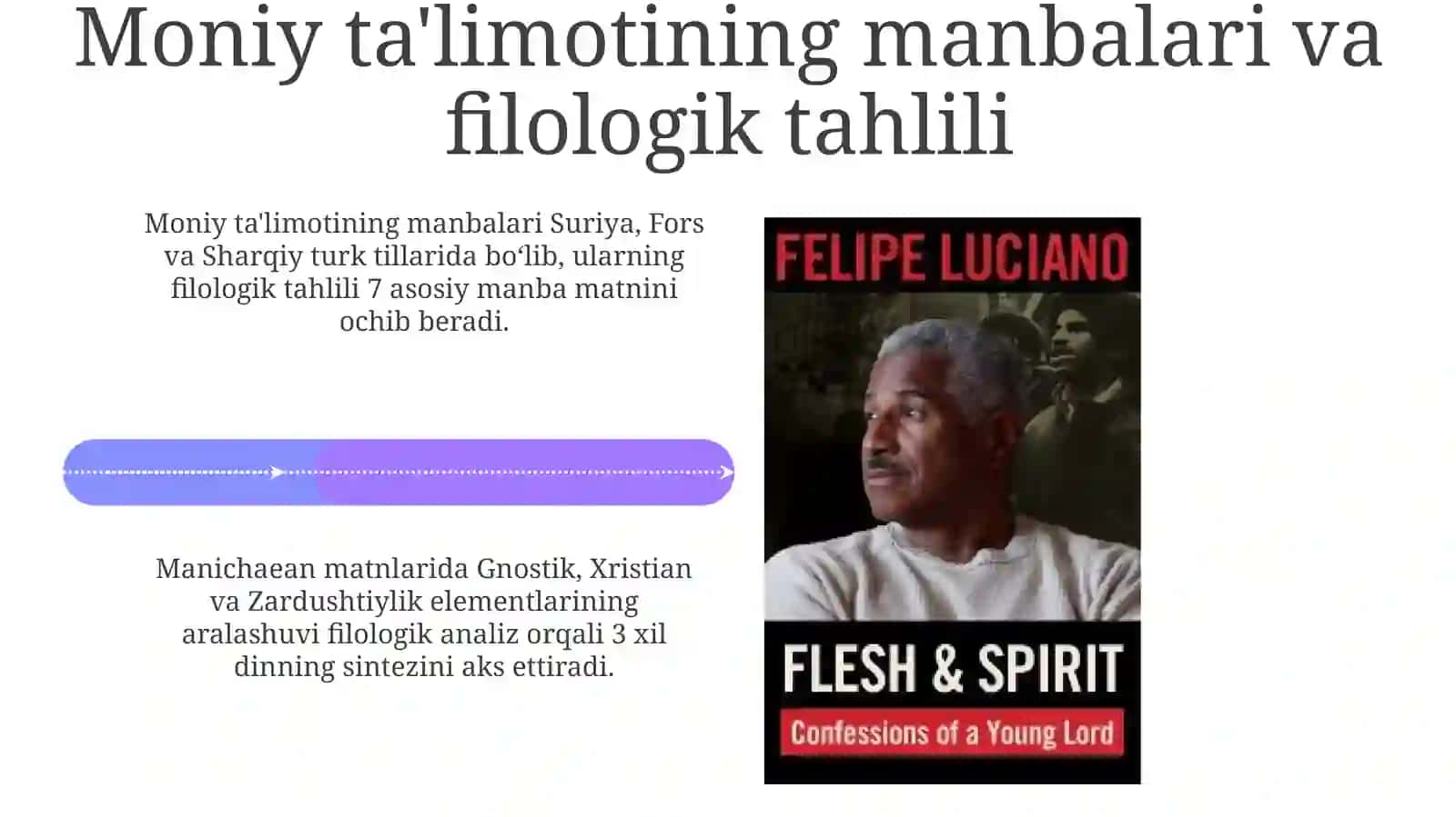 Dilshunoslik fanidan Moniylik dini 4