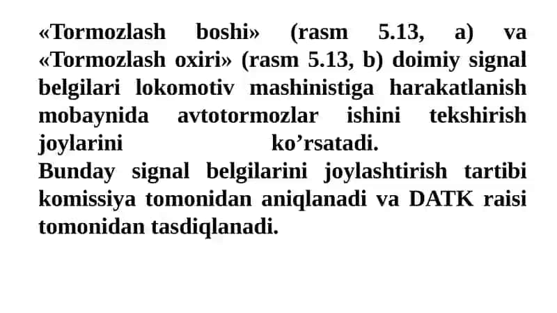 Vaqtinchalik va doimiy signal belgilari 4