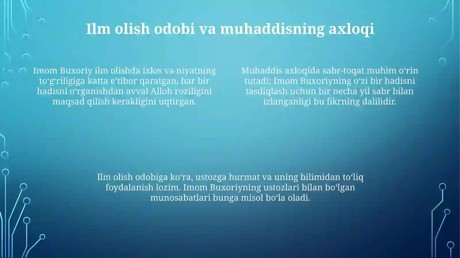 Imom al-Buxoriyning pedagogik qarashlari 4