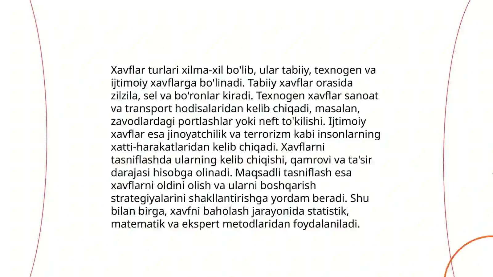 Xavf tushunchalari 4