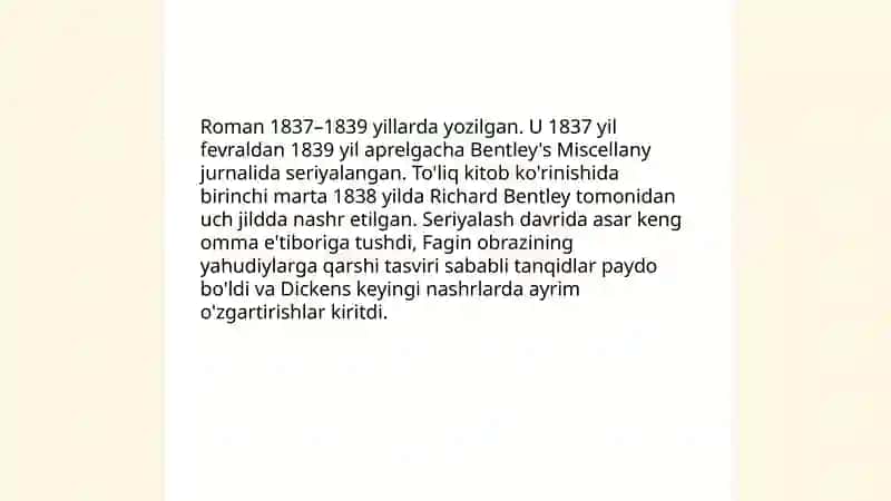 Oliver Tvistning sarguzashtlari 4
