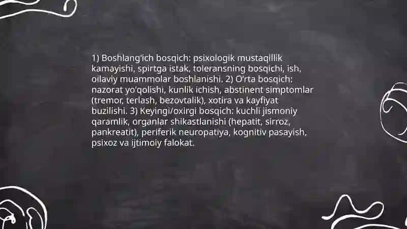 Alkagolizim va uning asoratlari 4