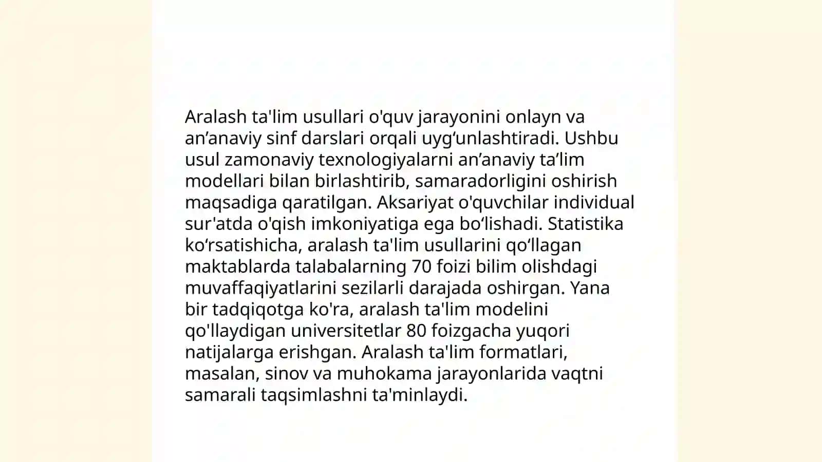 Ta’limni tashkil etishning zamonaviy shakllari 4