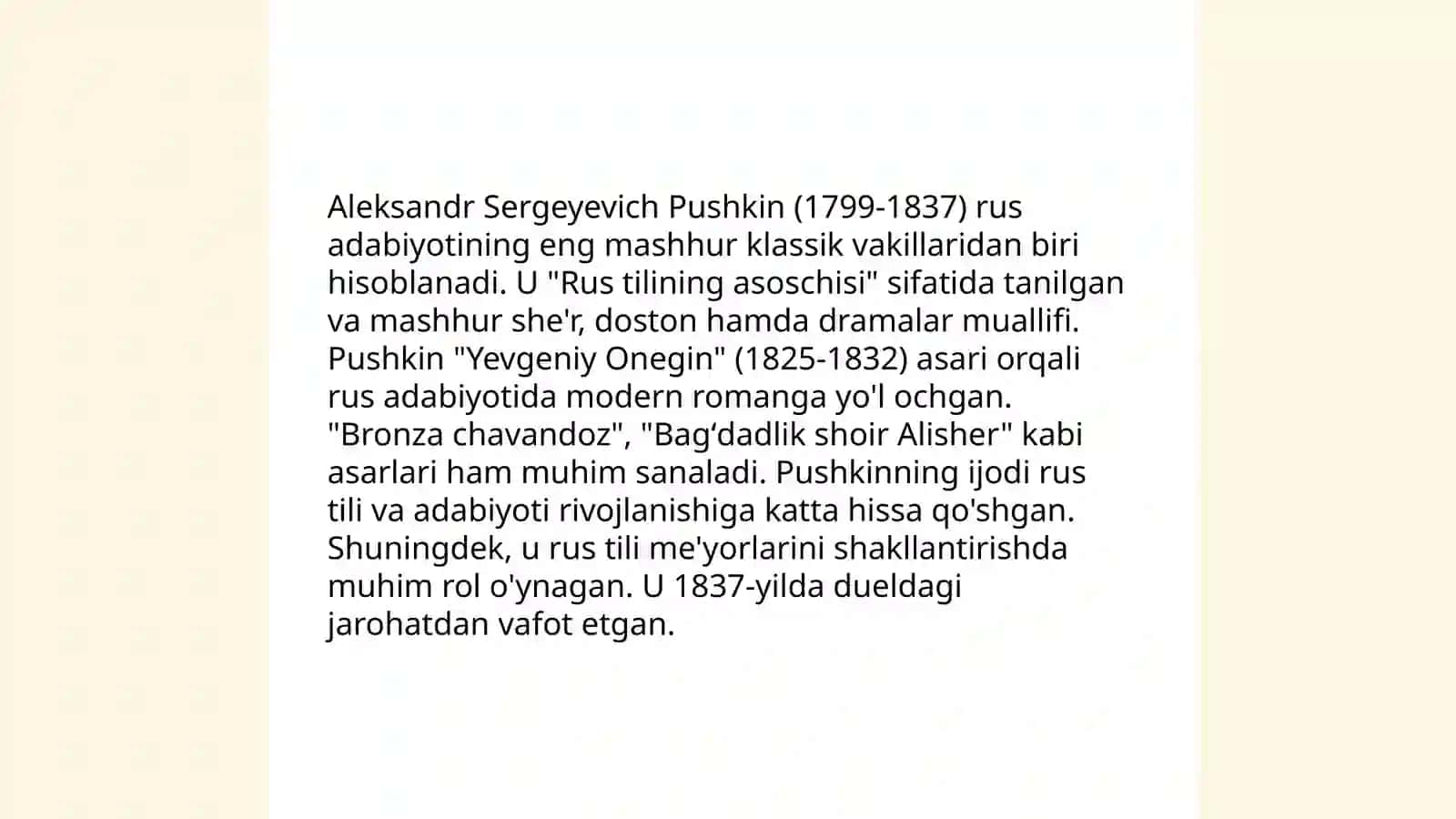 Pushkinning "Yevginiy Onigin"shepriy romani tahlili 4