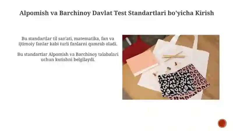 Alpomish va Barchinoy davlat test meyorlari 4