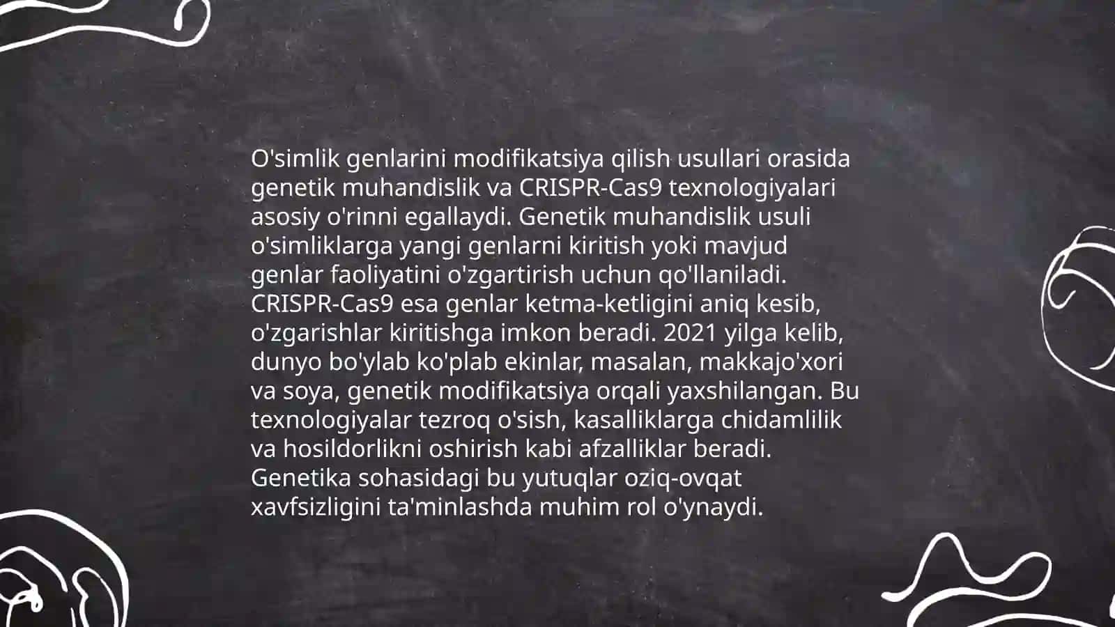 Transgen o’simliklarga genetik materallarni ekspressiyasi 4