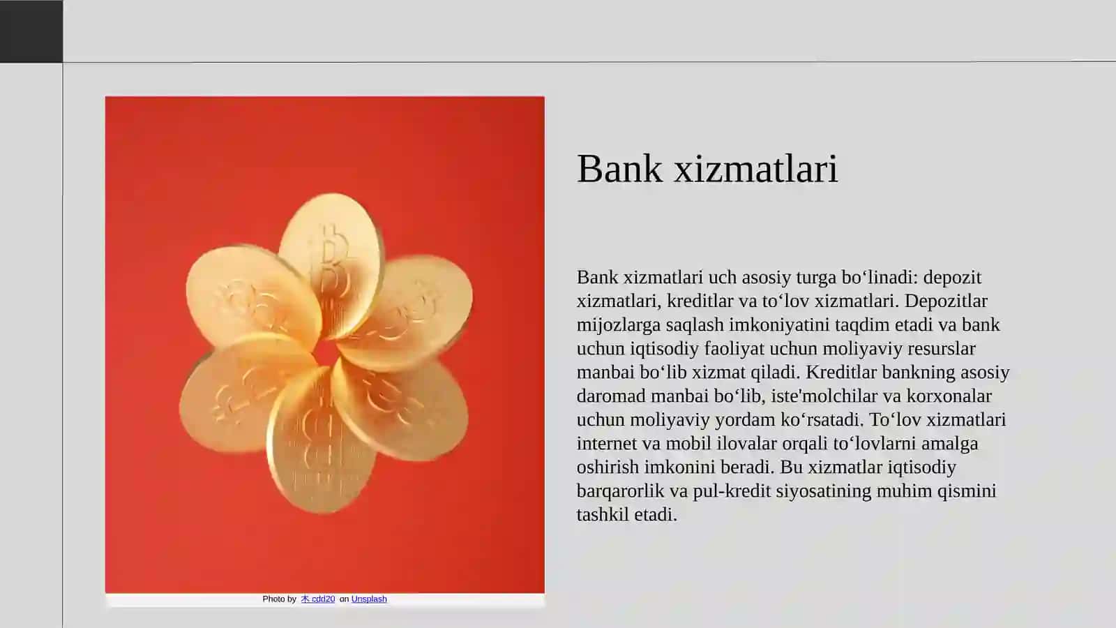 Moliyaviy xizmatlar va ularning rivojlanishi 4